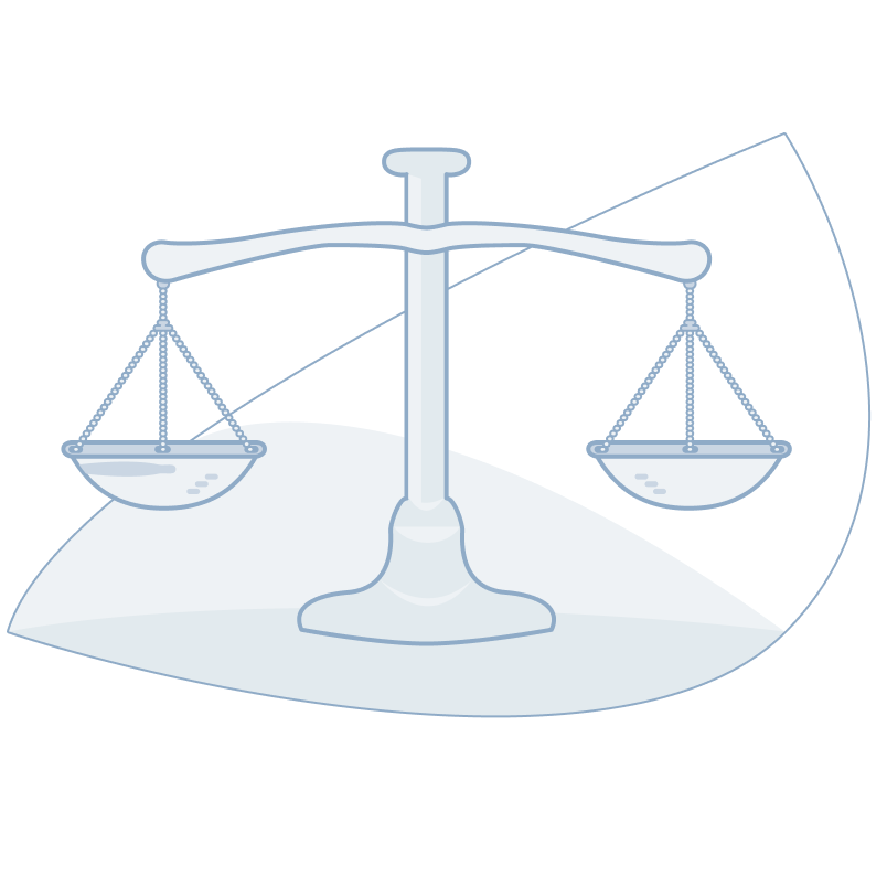 Illustration of scale to represent a rights-based approach